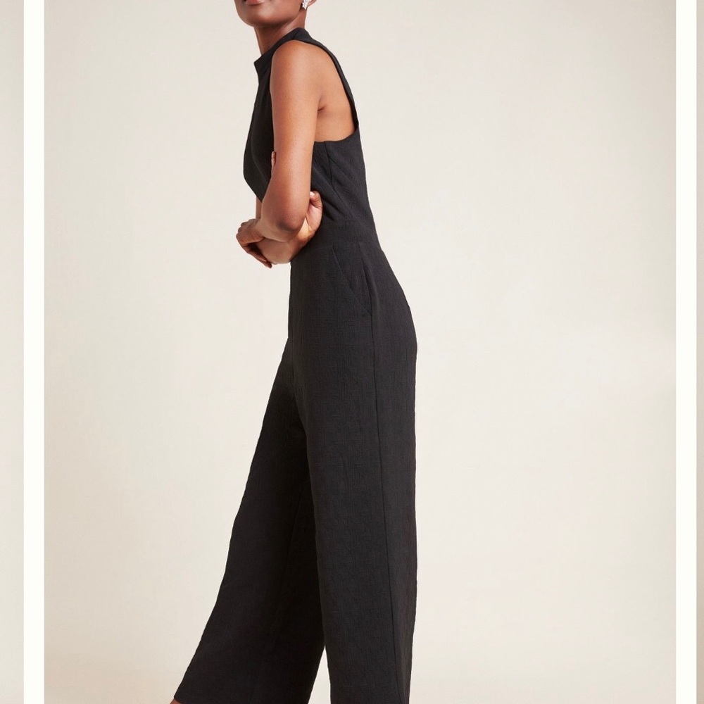 2xHP! Anthropologie Wide Leg Jacquard Jumpsuit NWT Women’s Size Small - Picture 2 of 14